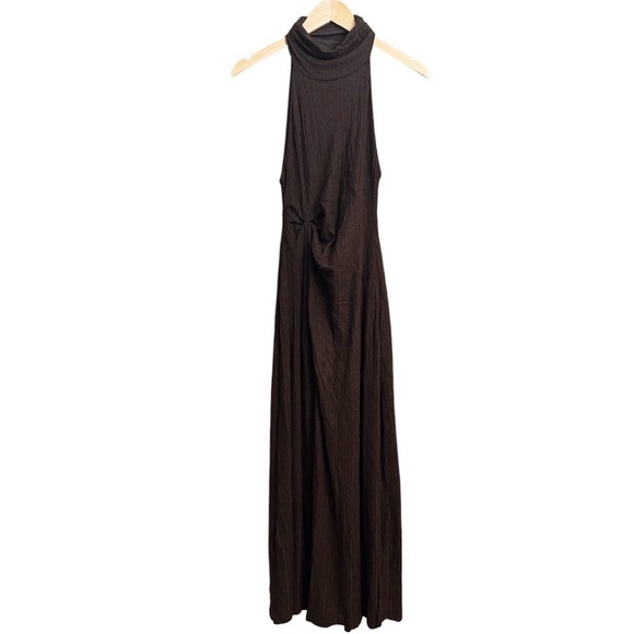 NWT Free People Athea Halter Neck Maxi Dress Espresso Bean Brown - Picture 3 of 9